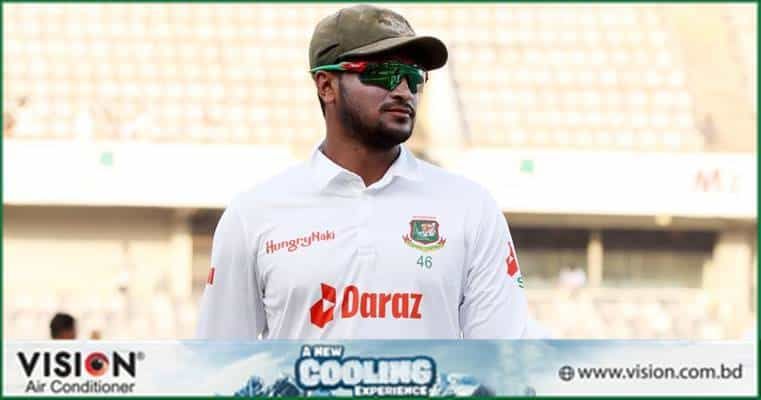 ঢাকা টেস্টের উইকেটকে ‘আদর্শ’ মনে হয়নি সাকিবের